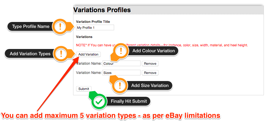 variation profile name variation profile name