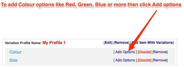 colour options colour options