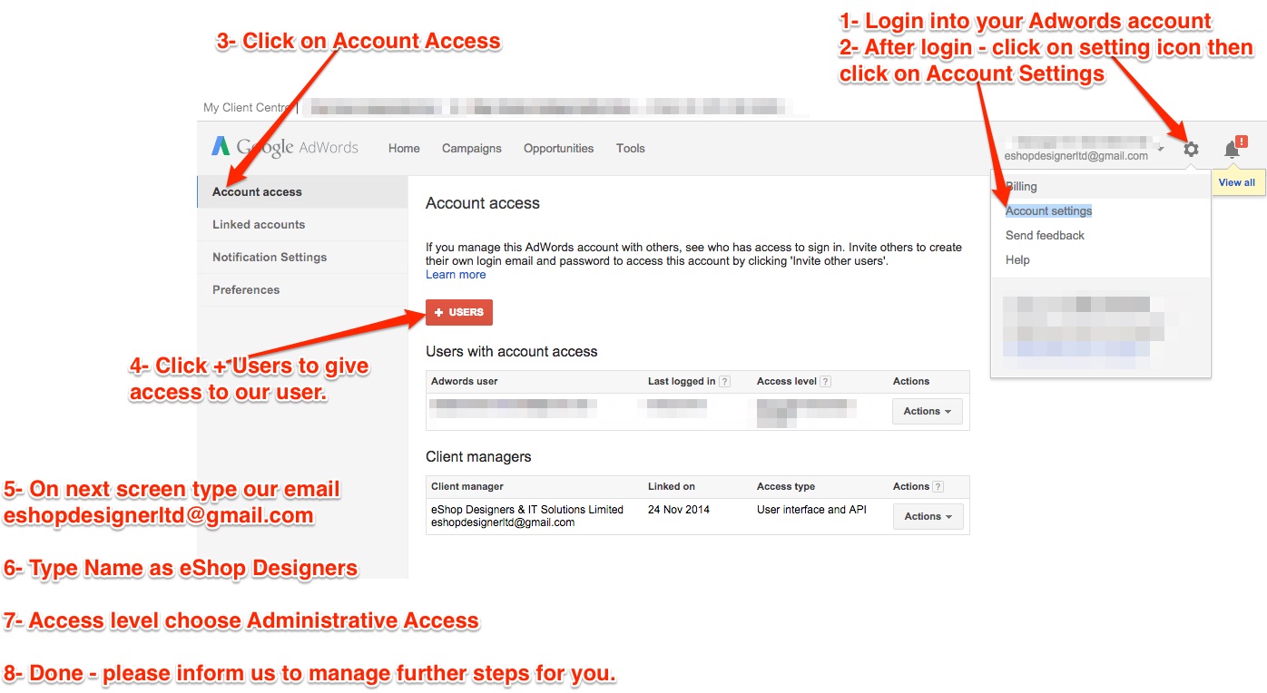 Google Adwords Access
